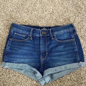 Hollister Dark Wash Blue Denim Shorts